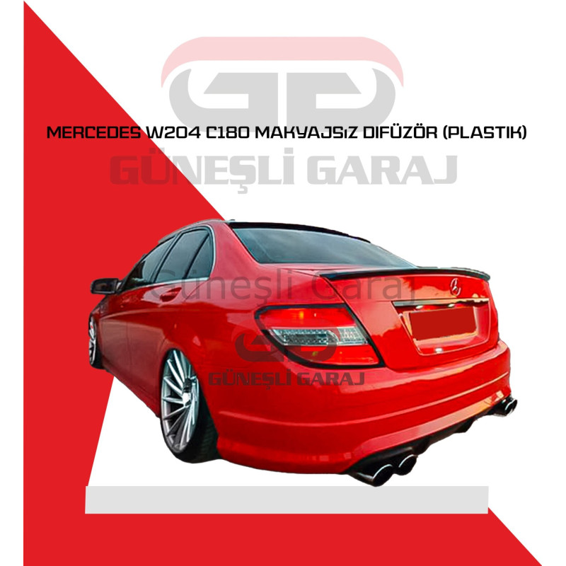 Mercedes W204 C180 Makyajsız Difüzör (Plastik) Piano Black - Boyalı