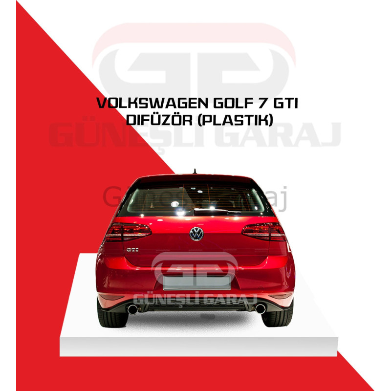 Volkswagen Golf 7 Gti Difüzör (Plastik) Piano Black - Boyalı