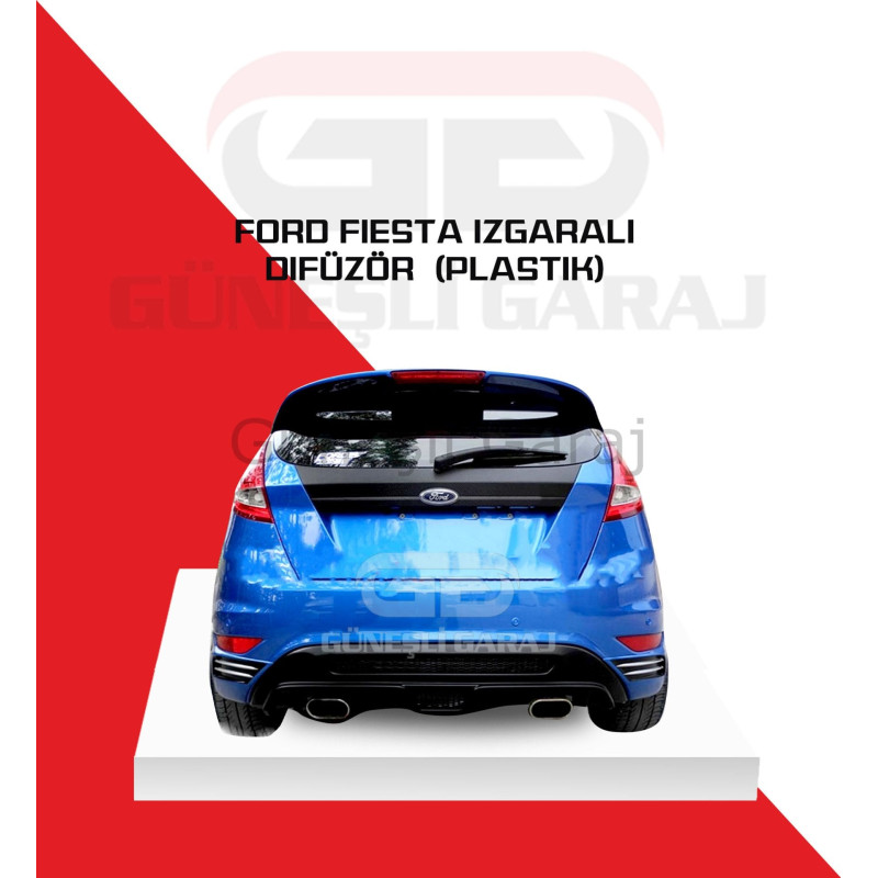 Ford Fiesta Izgaralı Difüzör (Plastik) Piano Black - Boyalı