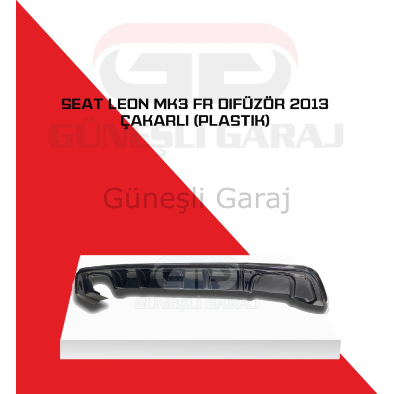 Seat Leon Mk3 Fr 2013-2016 Çakarlı Difüzör (Plastik) Piano Black - Boyalı