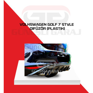Volkswagen Golf 7 R Difüzör (Plastik) Piano Black - Boyalı