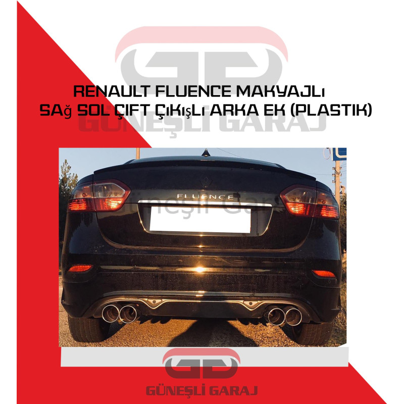 Renault Fluence Sağ Sol Çıkışlı Arka Ek (Plastik) Boyalı