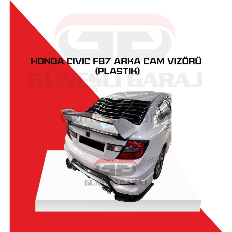 Honda Civic Fb7 Arka Cam Vizörü (Plastik) (1 adet için birim fiyatı= 3.000₺ ) (10 ve üzeri için birim fiyatı 2.500₺) Piano Black - Boyalı
