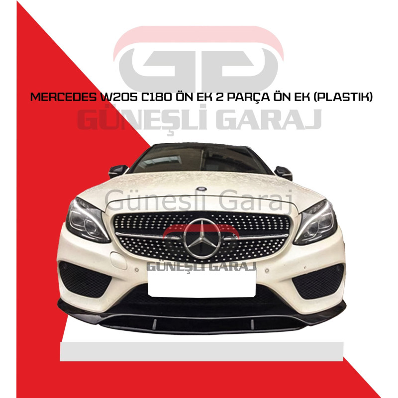 Mercedes W205 C180 Ön Ek 2 Parça Ön Ek (Plastik) Boyalı
