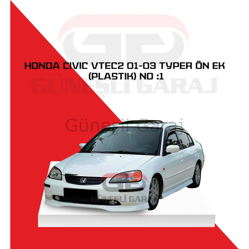 Honda Civic Vtec2 01-03 Typer Ön Ek (Plastik) No: 1 Boyalı