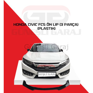 Honda Civic Fc5 Typer 3 Parça Ön Lip (Plastik) Piano Black - Boyalı