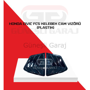 Honda Civic Fc5 Kelebek Cam Vizörü (Plastik) Piano Black - Boyalı