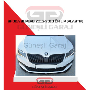Skoda Superb 2015-2018 Ön Lip (Plastik) Piano Black - Boyalı