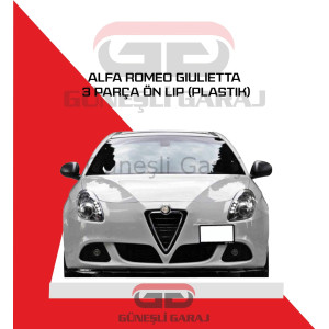 Alfa Romeo Giulietta 3 Parça Ön Lip (Plastik) Piano Black - Boyalı
