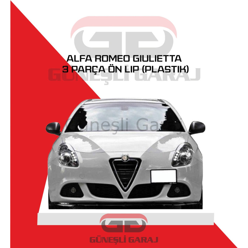Alfa Romeo Giulietta 3 Parça Ön Lip (Plastik) Piano Black - Boyalı