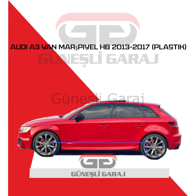 Audi A3 Yan Marşpiyel HB 2013-2017 (Plastik) Boyalı