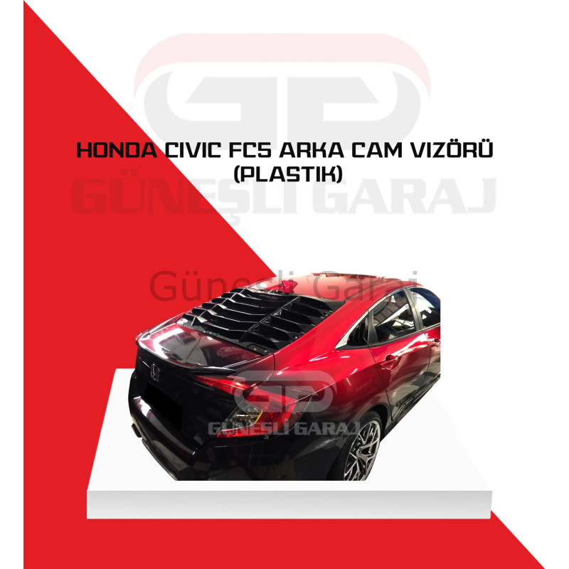 Honda Civic Fd6 Arka Cam Vizörü (Plastik) (1 adet için birim fiyatı= 3.000₺ ) (10 ve üzeri için birim fiyatı 2.500₺) Piano Black - Boyasız