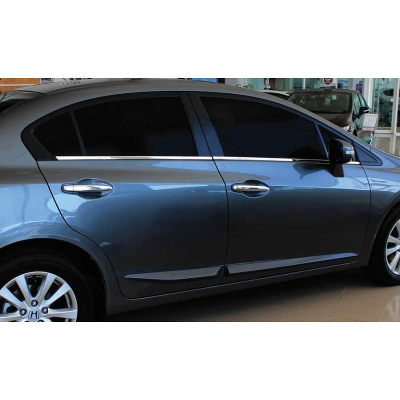 OMSA Honda Civic FB7 SD Krom Cam Alt Çıtası 6 Parça 2012-2016 Arası