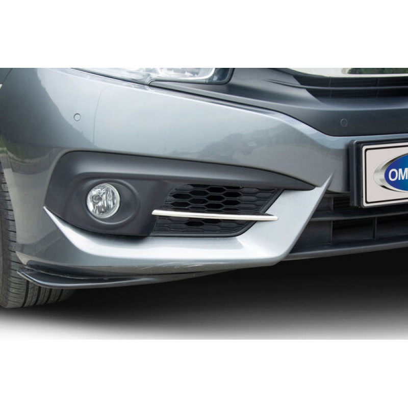 OMSA Honda Civic FC5 Krom Sis Far Çıtası 2 Parça 2016-2021 Arası