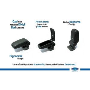 OMSA Hyundai i20 Siyah Kol Dayama - Kolçak 2014-2020 Arası