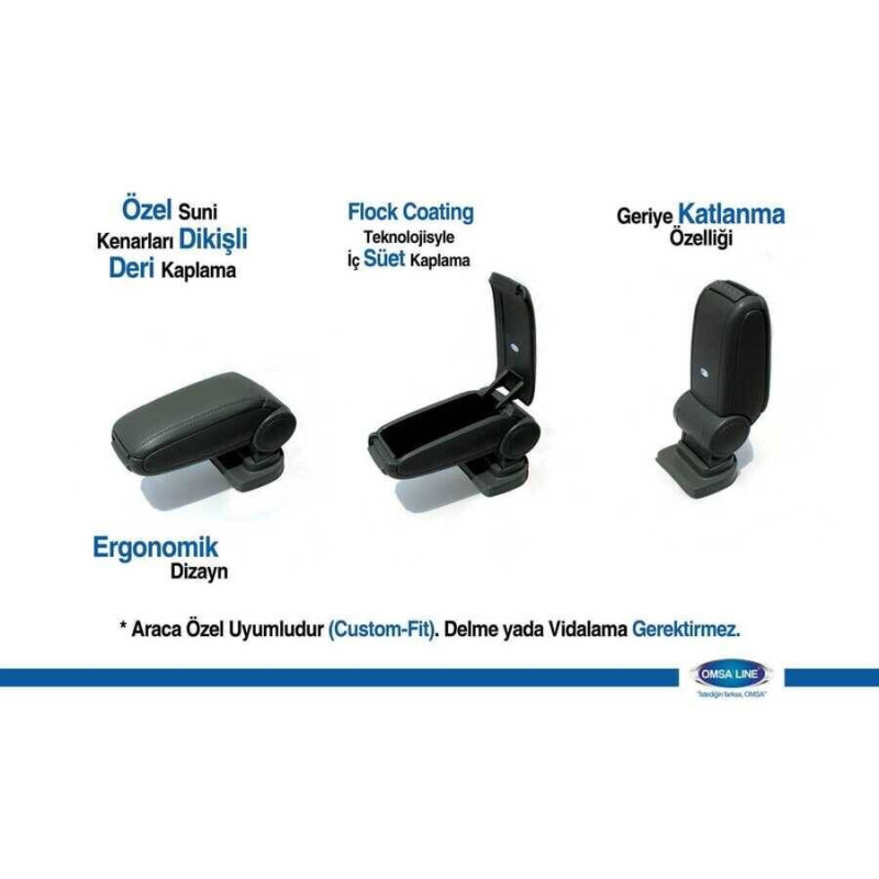 OMSA Hyundai i20 Siyah Kol Dayama - Kolçak 2014-2020 Arası