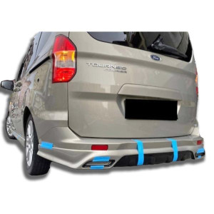 Ford Tourneo Courier Egzoz Görünümlü Arka Tampon Eki (Plastik)