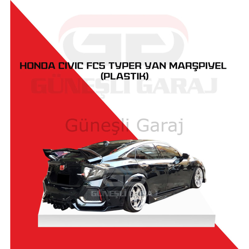 Honda Civic Fc5 Typer Yan Marşpiyel (Plastik)