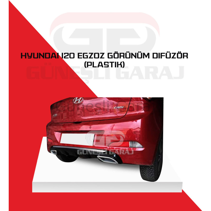 Hyundai i20 Egzoz Görünüm Difüzör (Plastik)