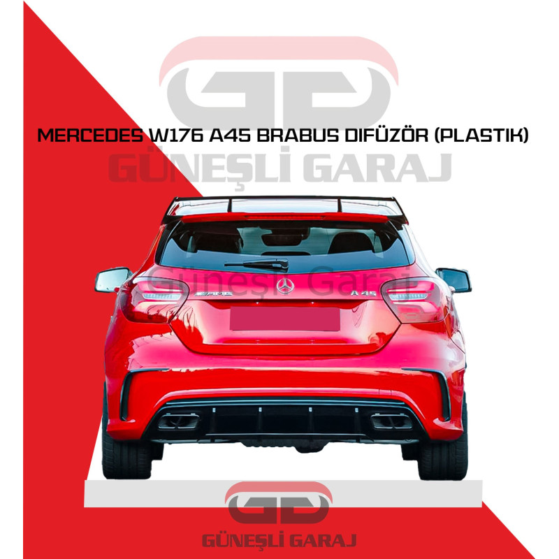 Mercedes W176 A45 Brabus Difüzör (Plastik)