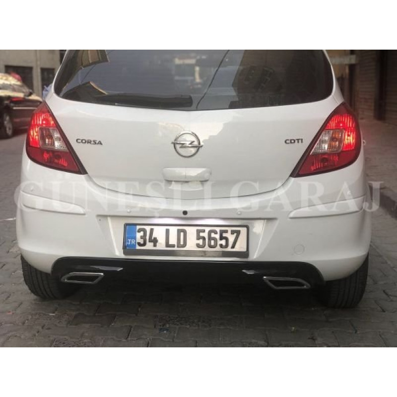 Opel Corsa D Egzoz Görünümlü Difüzör (Plastik)