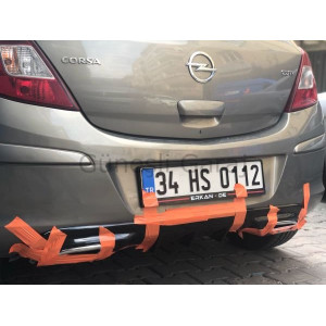 Opel Corsa D Egzoz Görünümlü Difüzör (Plastik)
