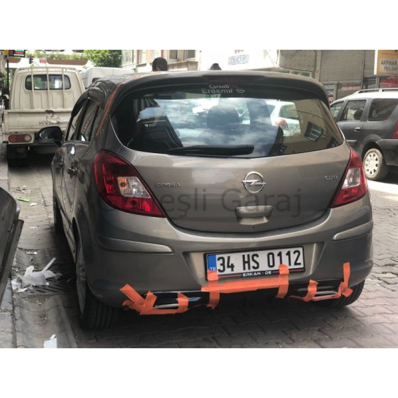 Opel Corsa D Egzoz Görünümlü Difüzör (Plastik)