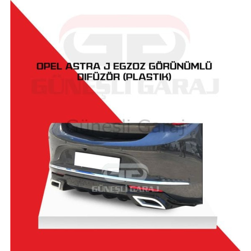 Opel Astra J Egzoz Görünümlü Difüzör (Plastik)