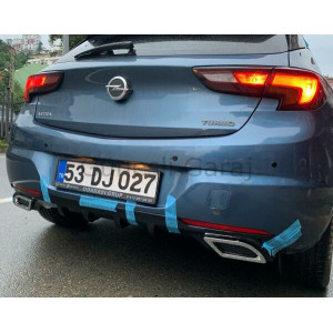 Opel Astra K Egzoz Görünümlü Difüzör (Plastik)