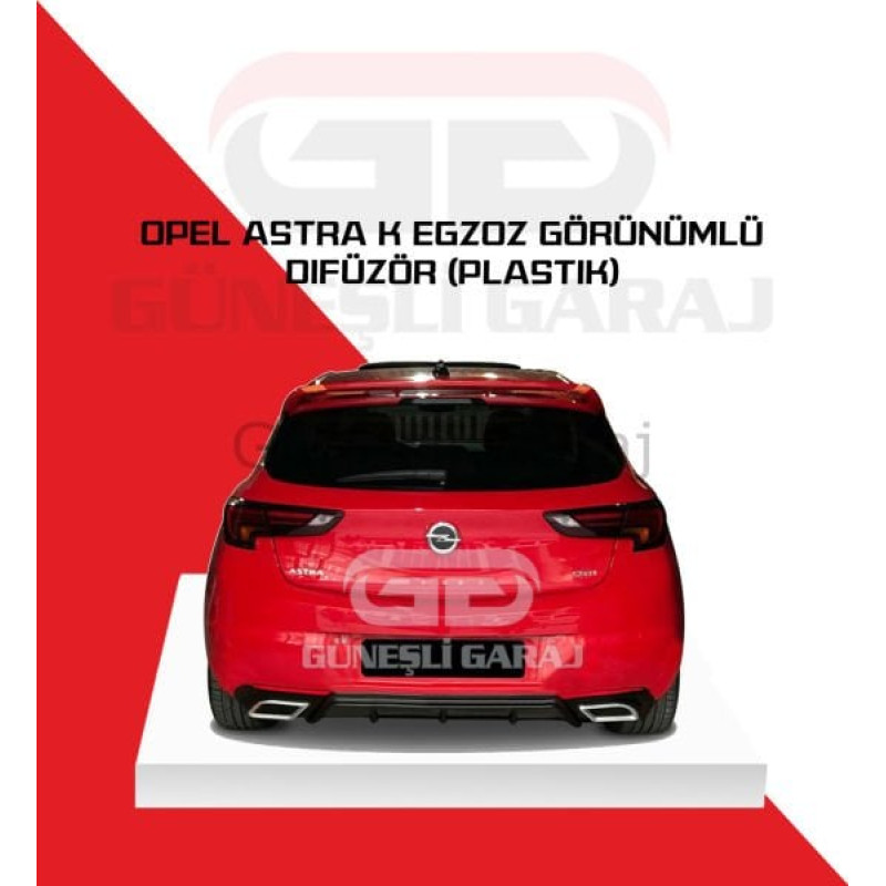 Opel Astra K Egzoz Görünümlü Difüzör (Plastik)