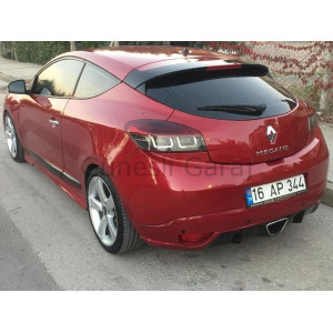 Renault Megane 3 RS Egzoz Görünümlü Difüzör Coupe (Plastik)