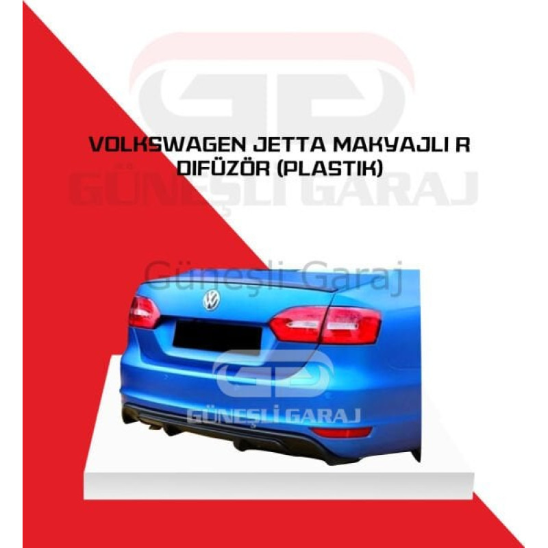 Volkswagen Jetta Makyajlı Kasa 2014 - Sonrası R Difüzör (Plastik)