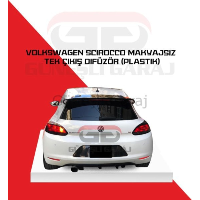Volkswagen Scirocco Makyajsız Tek Çıkış Difüzör (Plastik)