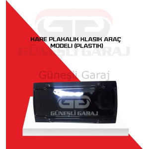 Kare Plakalık Klasik Araç Modeli (Plastik)