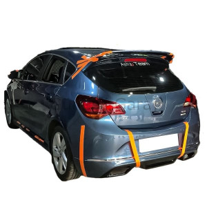 Opel Astra J HB Makyajlı Egzoz Görünümlü Arka Ek (Plastik)