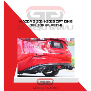 Mazda 3 2014-2019 Çift Çıkış Difüzör (Plastik)