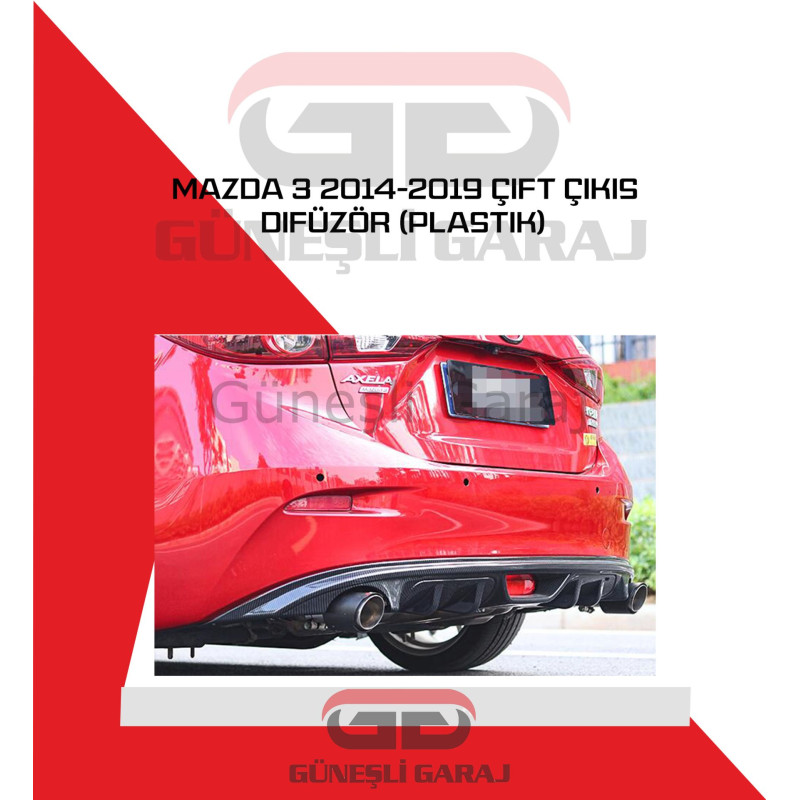 Mazda 3 2014-2019 Çift Çıkış Difüzör (Plastik)