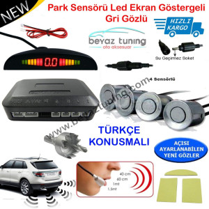 Park Sensörü Göstergeli Led Ekranlı Türkçe Konuşmalı Gri