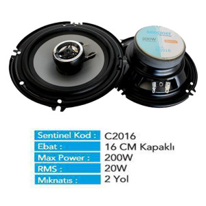 Hoparlör Seti 16 cm Sentinel 200 Watt