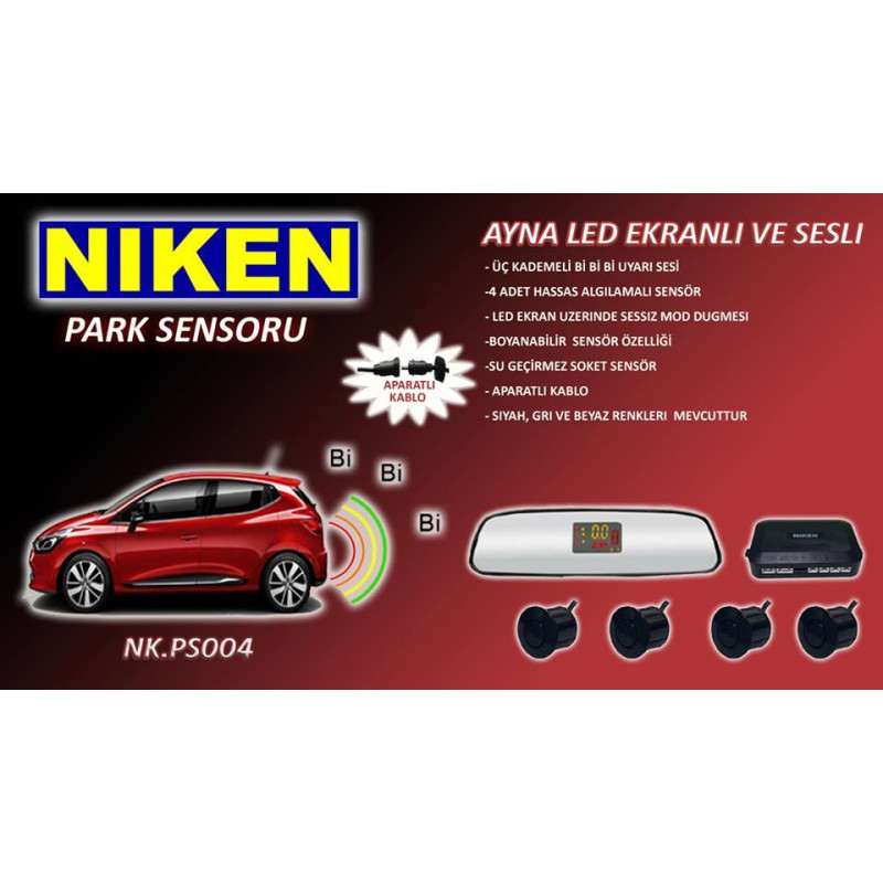 Park Sensörü Arka Dikiz Aynalı Led Ekranlı