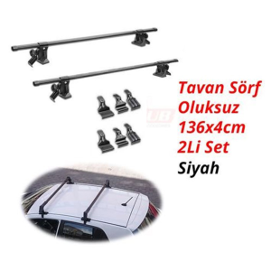 Araç Üzeri Bagaj Oluksuz Araç İçin Ara Atkı Sörf Siyah