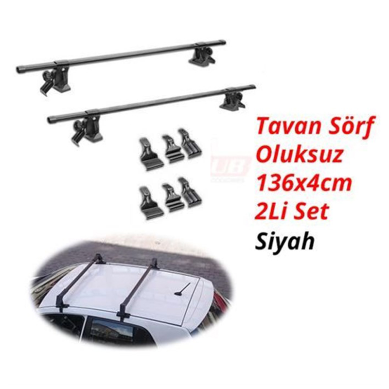 Araç Üzeri Bagaj Oluksuz Araç İçin Ara Atkı Sörf Siyah
