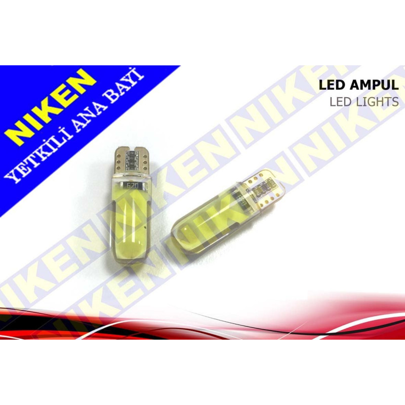 T10 Led-Park Ampul Ledi-Plaka Ampul Ledi Canbus Beyaz Silikon Led