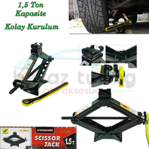 Kriko Cırcırlı Renault Tip Kurba Akordion 1,5 Ton Kapasiteli