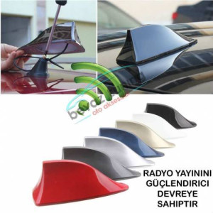 Oto Anten Shark Balina Gerçek İşlevli Araç Anten Siyah