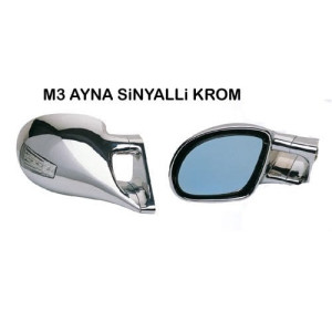 M3 Ayna Kollu Isıtmalı Dış Dikiz Ayna Sinyalli Krom