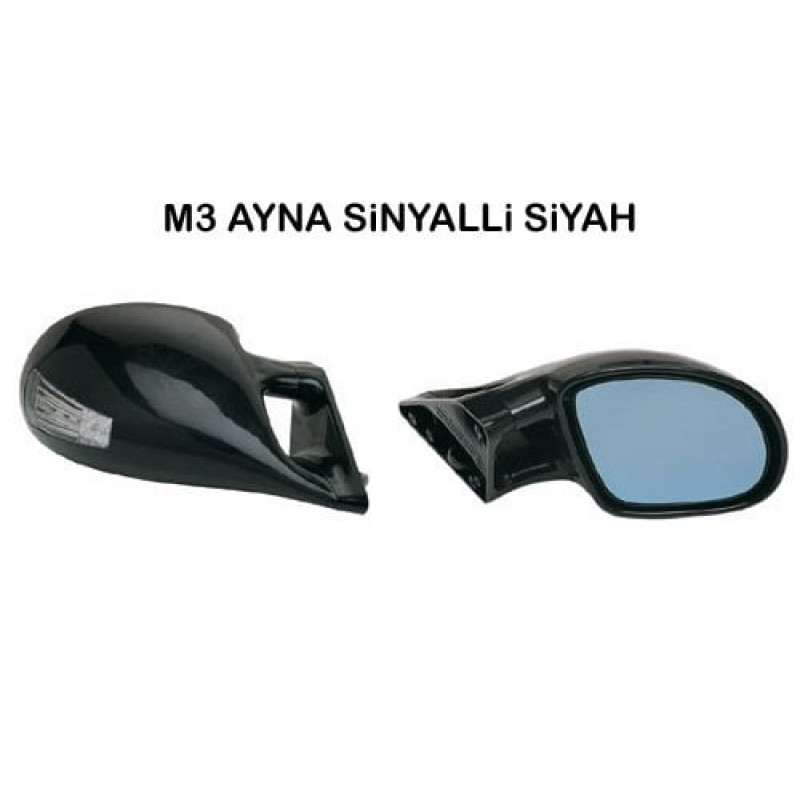 M3 Ayna Kollu Isıtmalı Dış Dikiz Ayna Sinyalli Siyah