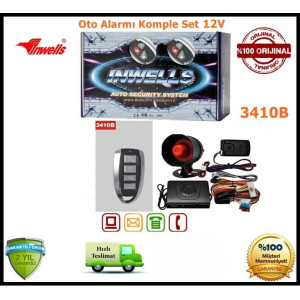 Oto Alarmı İnwells 12V Garantili 3410B