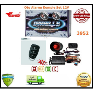 Oto Alarmı İnwells 12V Garantili 3952