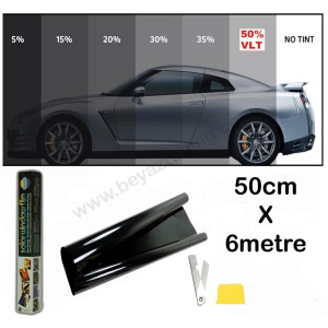 Cam Filmi 50 cm x 6 Mt. Light Black %35